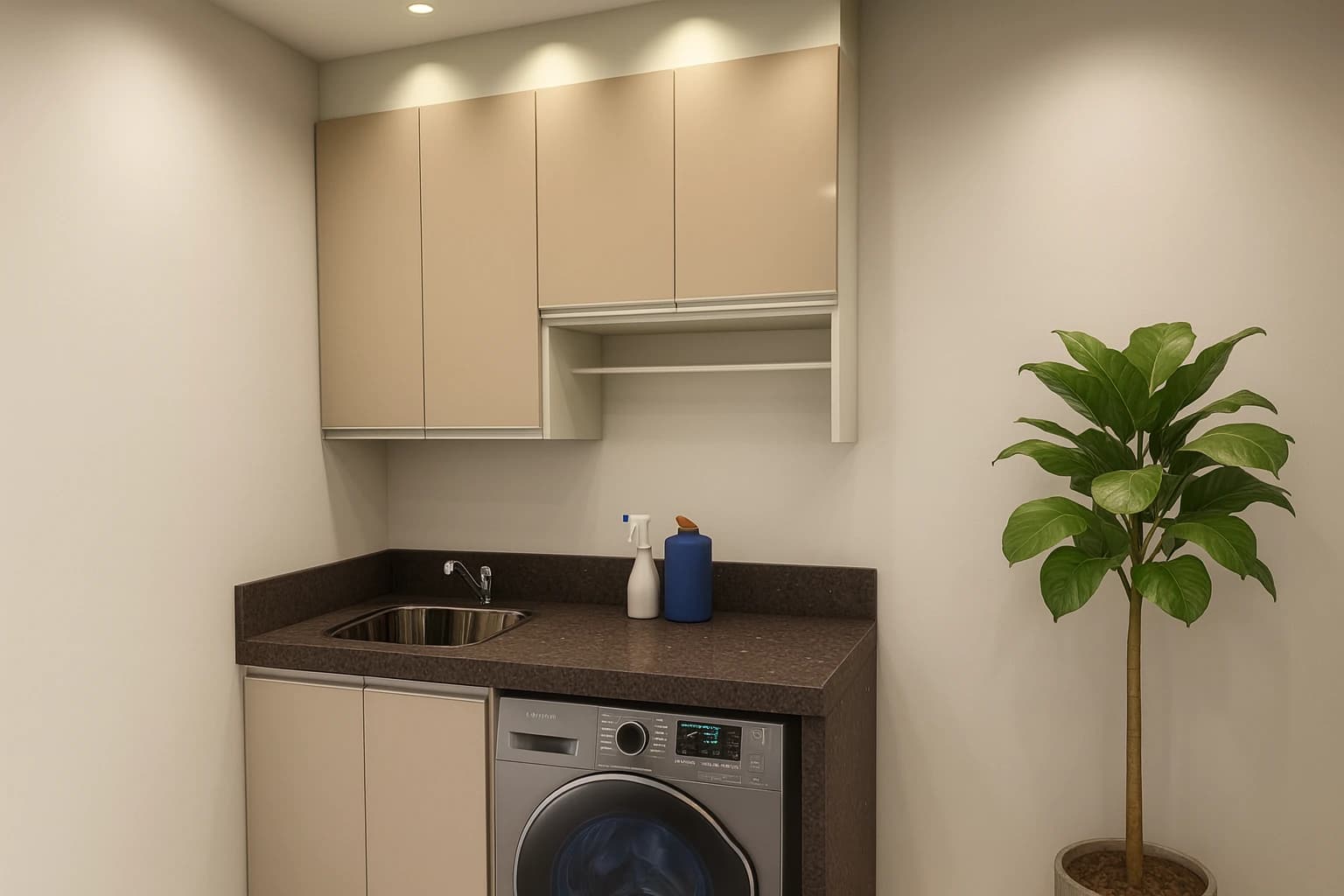 Lavanderia planejada compacta – funcional, elegante e fácil de manter